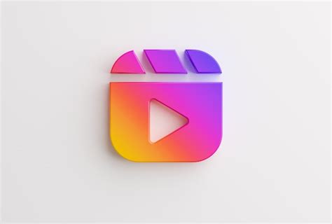 Premium Photo Reels Instagram Logo On White