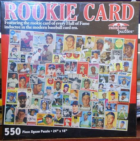 Rookie Baseball Cards Collage Puzzle 550pc Rainy Day Jigsaw Puzzles