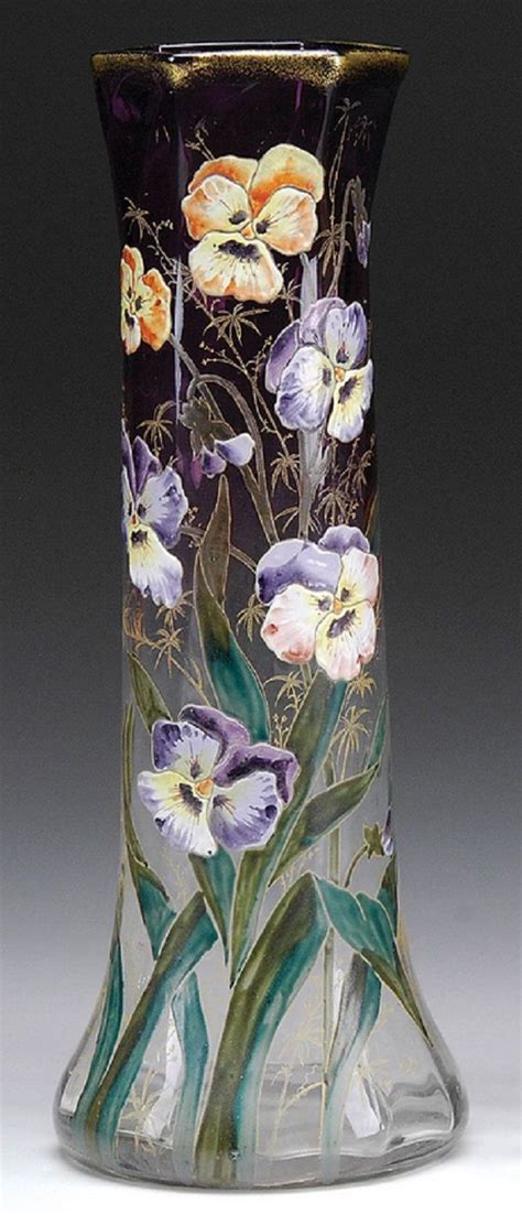 Moser Decorated Vase Flower Vases Flower Pots Cut Glass Glass Art Moser Glass Bohemia Glass