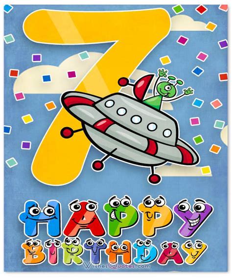 Happy 7th Birthday Wishes For 7 Year Old Boy Or Girl