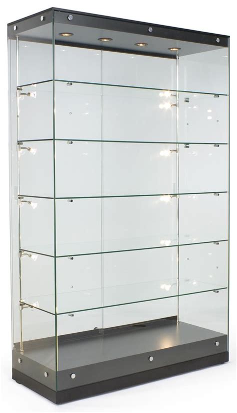 Glass Display Cabinet Models Storage Shelves Wall Mount Box Collectibles Vitrine Home Furniture