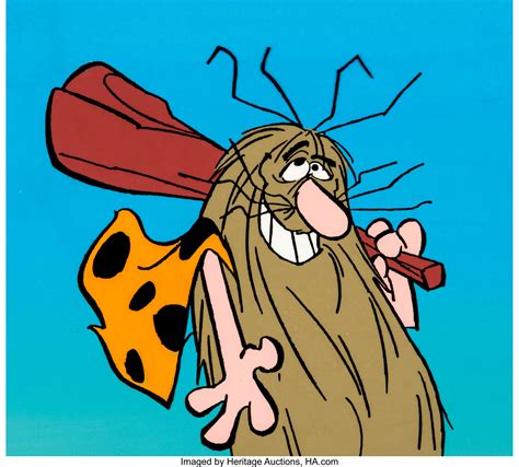 Captain Caveman Animation Cel And Master Background Hanna Barbera