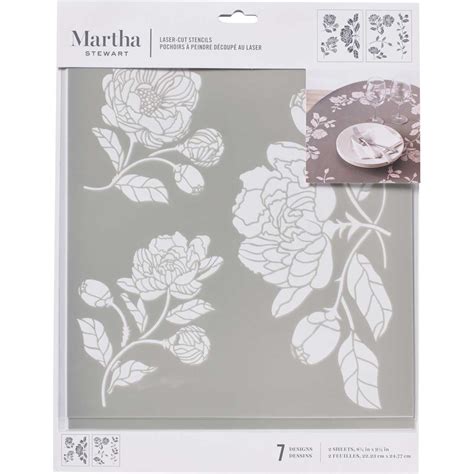 Shop Plaid Martha Stewart Laser Cut Stencil Floral 17651 17651