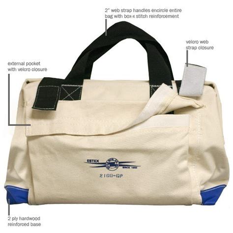 Estex 2160 Gp Canvas Tool Bag With Pockets Jm Test Systems
