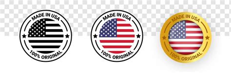 Set Of Made In The Usa Labels Made In The Usa Logo American Product