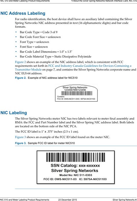 Itron Nic511 03 Network Interface Card Nic User Manual Nic 510 And