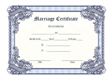7 New Free Church Marriage Certificate Template Ideas
