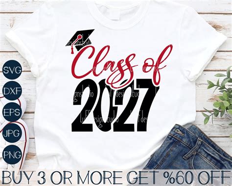 Class Of 2027 Svg Graduation Svg 8th Grade Shirt Svg Etsy