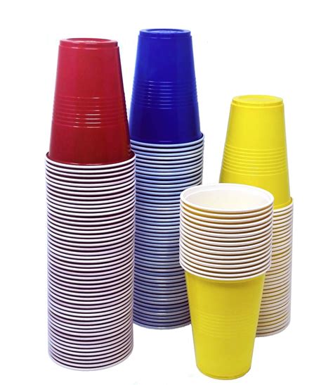 Tashibox 16 Oz Disposable Plastic Party Cups 150 Count Assorted