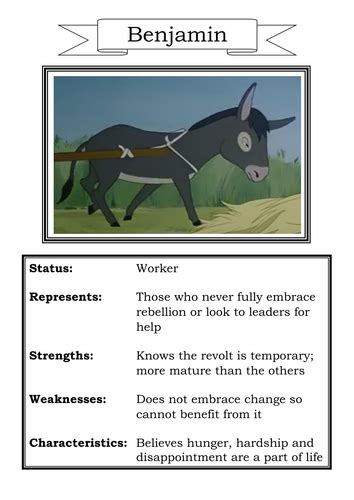 Animal Farm Character Profiles For Display Teaching Resources