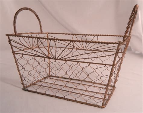 Rustic Country Wire Basket Chicken Wire By Candyapplecrafts