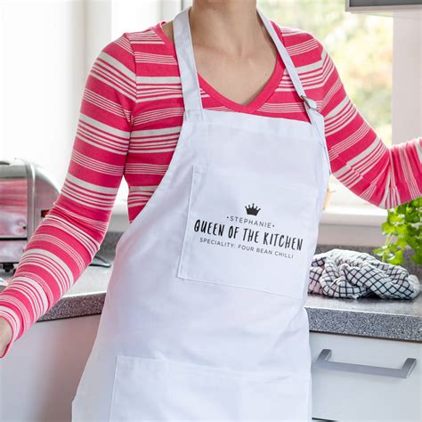 Personalised Apron For Women By Dust And Things