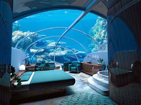 Room In Underwater Hotel In Dubaii Underwater Bedroom Underwater