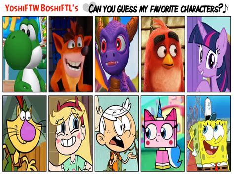 Can You Guess My Favorite Characters Meme By Ecokitti