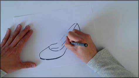 Como Dibujar A Mano Alzada Un Zapato Youtube