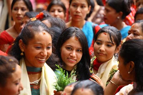 Living Goddesses Girls Take Part In The Kumari Puja Festival In