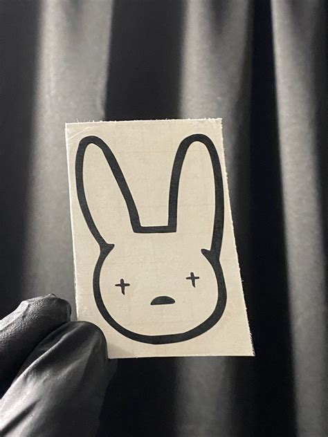 Bad Bunny Logo Decal Sticker Evil Bunny Bad Bunny Etsy
