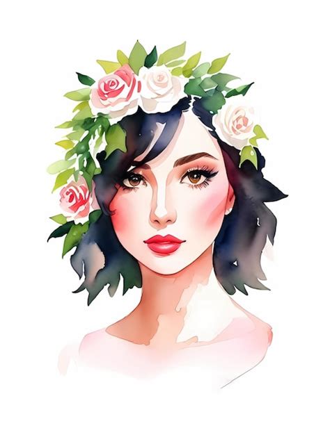 Premium Vector Woman With Roses