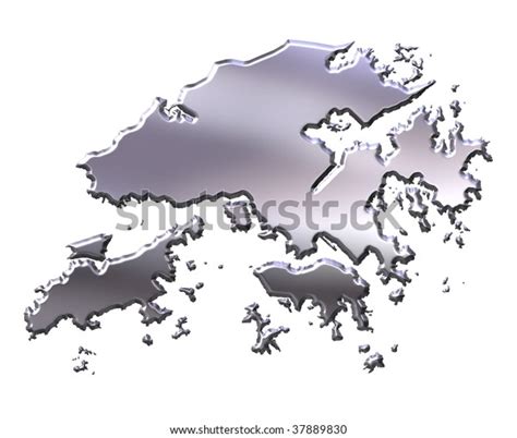 Hong Kong 3d Silver Map Stock Illustration 37889830 Shutterstock