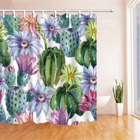 Hand Painted Tropical Plants Cacti Decor Watercolor Cactus Flower