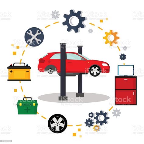 Car Service Stock Vector Art And More Images Of Abstract