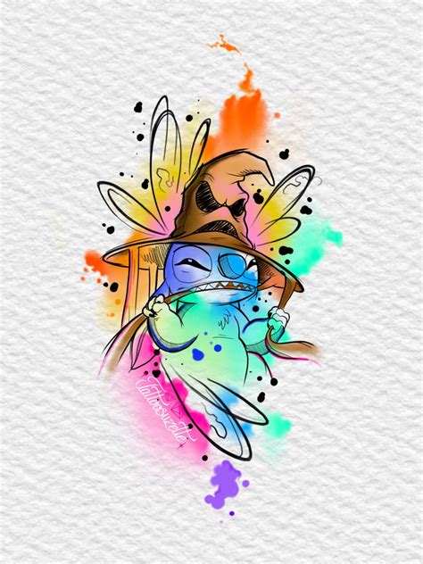 Stitch Watercolor Tattoo Design Artofit