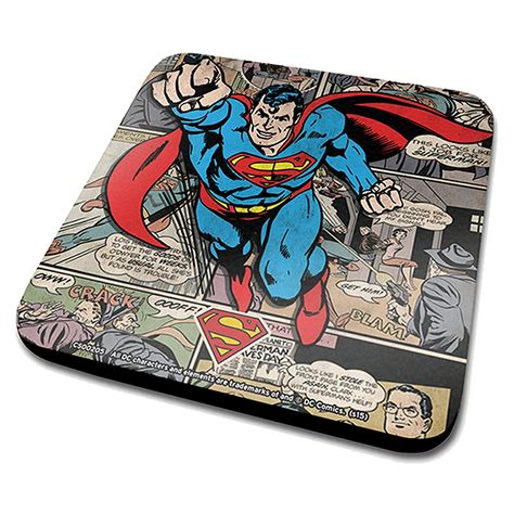 Superman Dc Originals Comic Montage Coaster Walyou