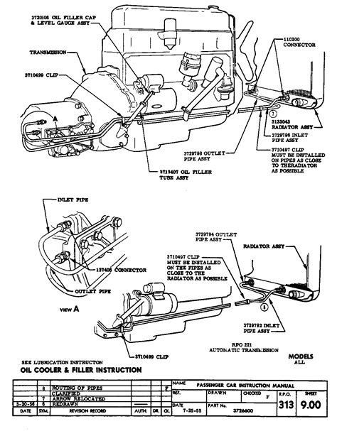 1955 57 Chevrolet Bel Air Powerglide V8 Transmission Trans Cooler Tubes