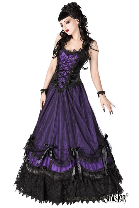 Caera Blackpurple Gothic Prom Dress By Sinister The Gothic Shop