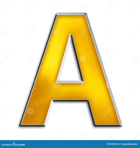 Isolated Letter A In Shiny Gold Stock Illustration Illustration Of
