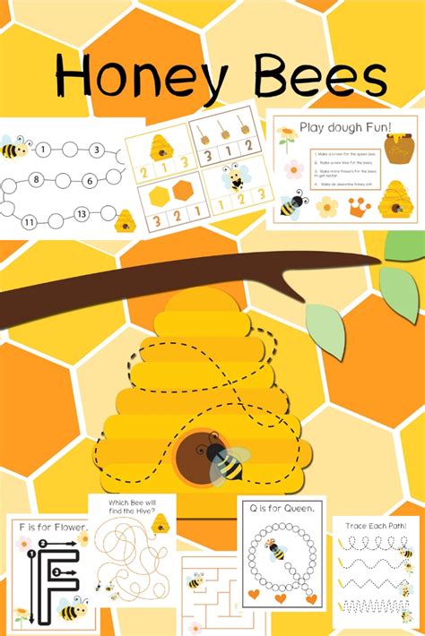 preschool honey bee theme printables natural beach living
