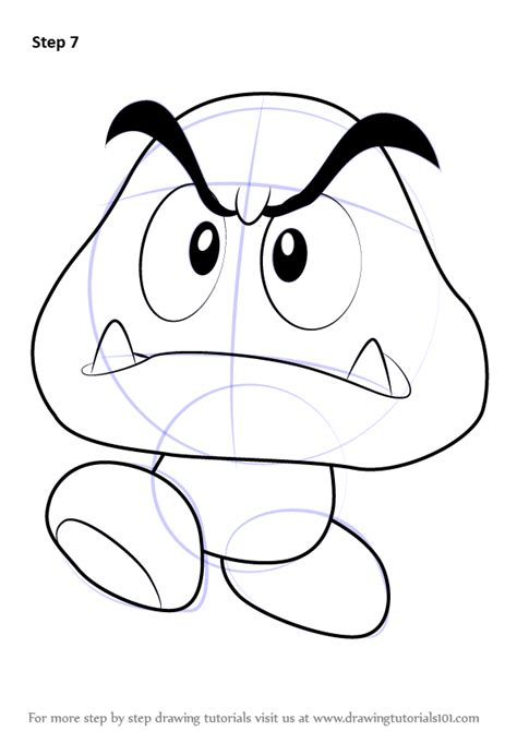 How To Draw Goomba From Super Mario Super Mario Step By Step