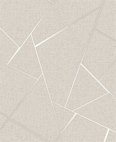 Quartz Fractal Geometric Cream Wallpaper Fine Decor Wallpaper