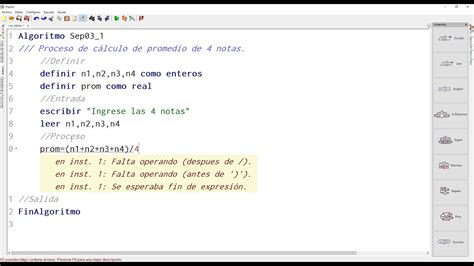 Tutorial Basico Pseint Calculo De Promedio De Notas Youtube Mobile