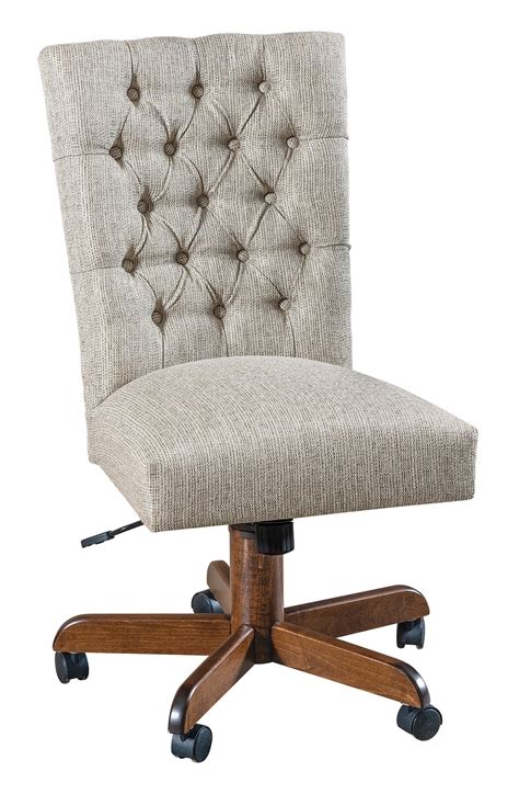 The collection includes an individual desk, dining table, table and bar stool. Zellwood Upholstered Desk Chair from DutchCrafters Amish ...