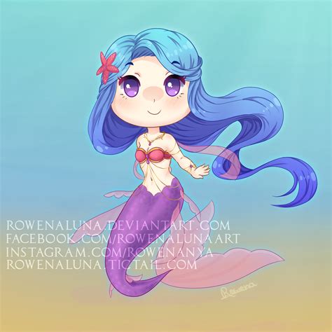 Chibi Mermaid By Rowenaluna On Deviantart