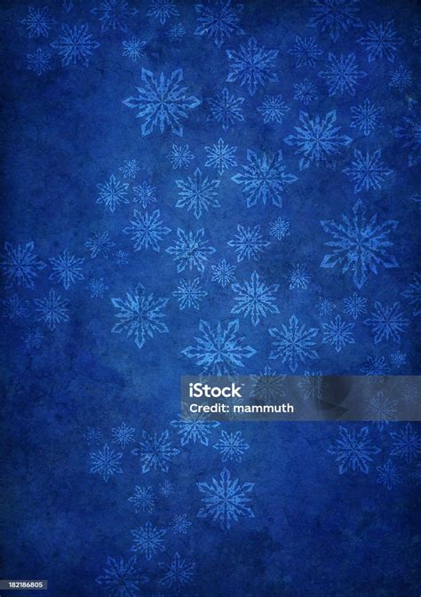 Blue Grunge Background With Snowflakes Stock Photo Download Image Now