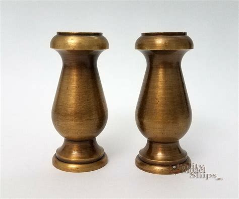 Quality Model Ship Display Pedestals Solid Turned Brass Antique