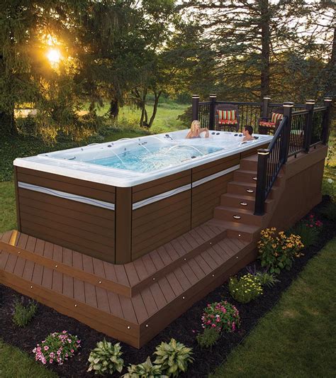 Backyard Ideas For Your Michael Phelps Swim Spa Backyard Spa Swim Spa Hot Tub Swim Spa