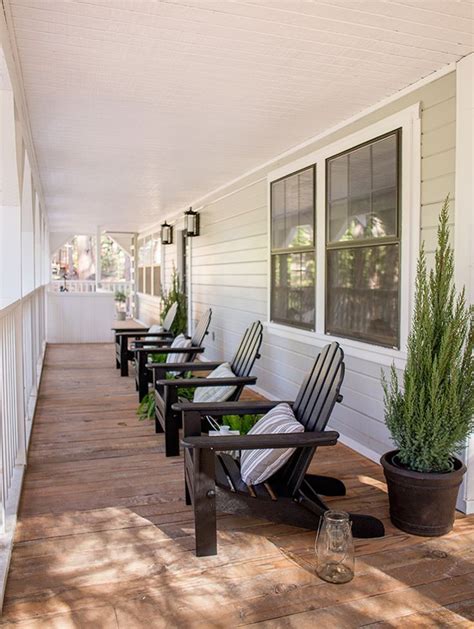 Buy products such as lifetime wood alternative adirondack chair at walmart and save. Black Adirondack chairs on a covered porch/deck | Modern ...