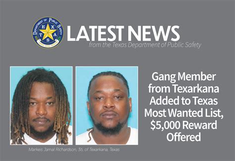 Gang Member From Texarkana Added To Texas Most Wanted List 5000