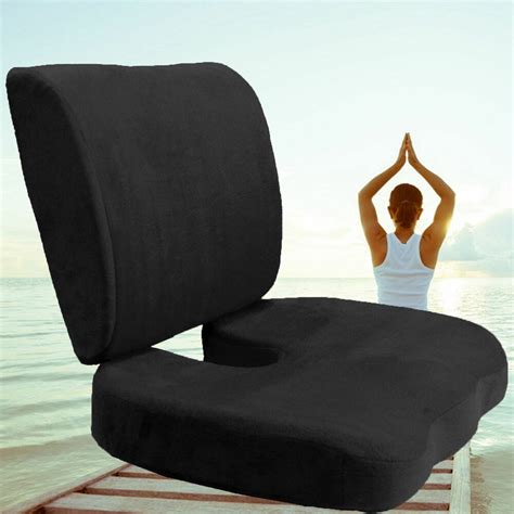 Bring it anytime, anywhere and be comfortable. Car Office Home Memory Foam Seat Chair Waist Lumbar Back ...