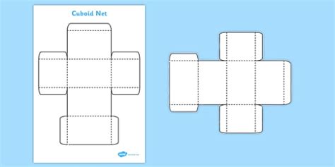 3d Net For Cuboid Cuboid Net Shape 3d Cut Out Maths 3d