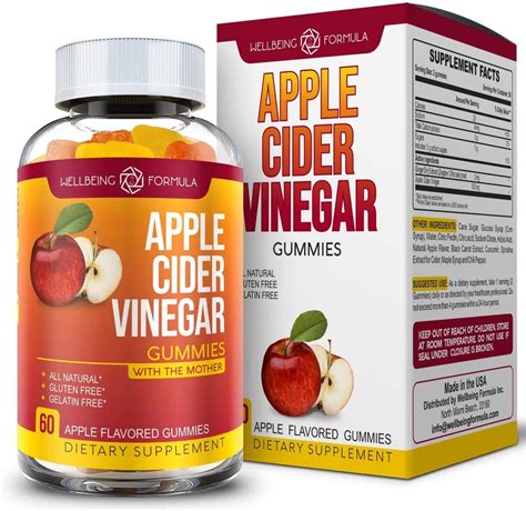 Pure Apple Cider Vinegar Gummies With Ginger Raw Unfiltered Acv With