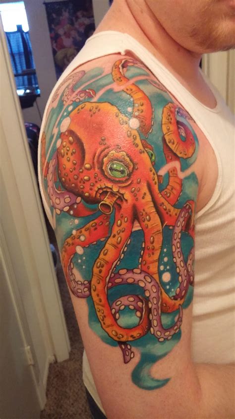 Octopus Tattoo Done By Zac Kinder At Main Street Tattoo In