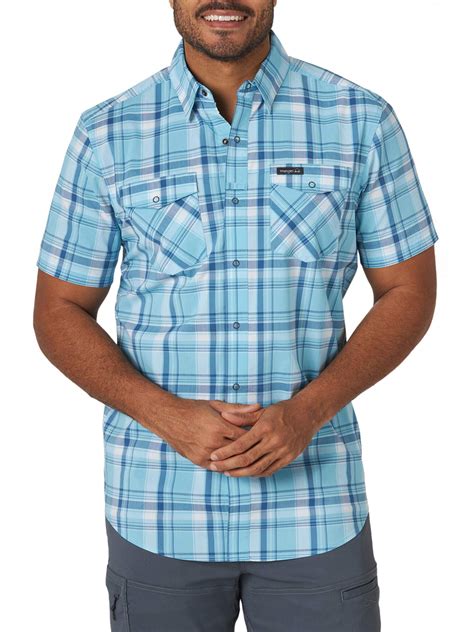Wrangler - Wrangler Men's Short Sleeve Outdoor Utility Shirt - Walmart 