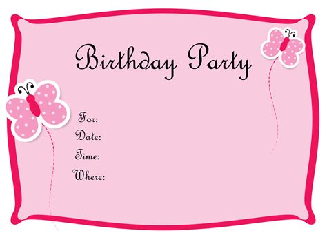 Free Printable Photo Birthday Invitation Cards