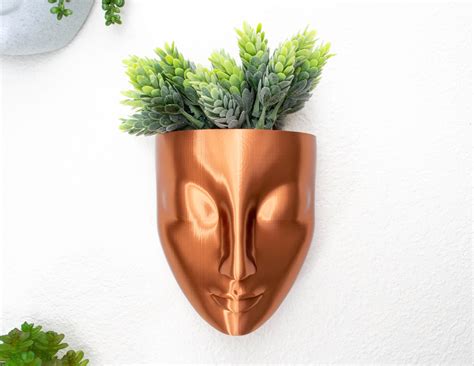 Head Wall Planter Face Hanging Wall Planter Hanging Planter Etsy