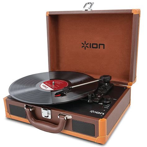 Ion Audio Vinyl Motion Deluxe Portable 3 Speed Belt Drive Suitcase