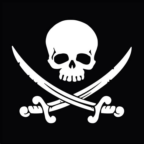 Skull Swords Pirate Jolly Roger Vinyl Decal Sticker Pirate Art Pirate